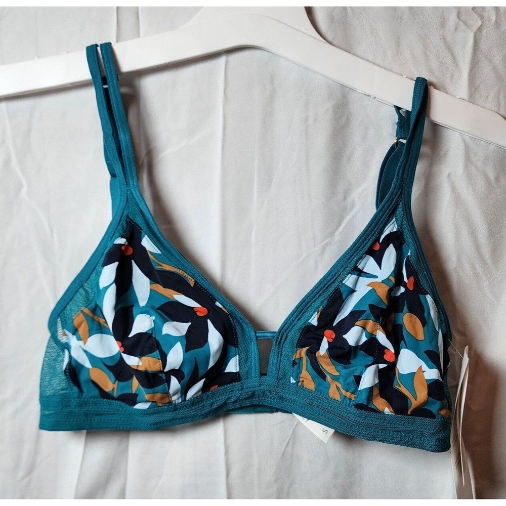 New Lively Women's Multicolor Wireless Semi Sheer Bra Adjustable Straps Size S